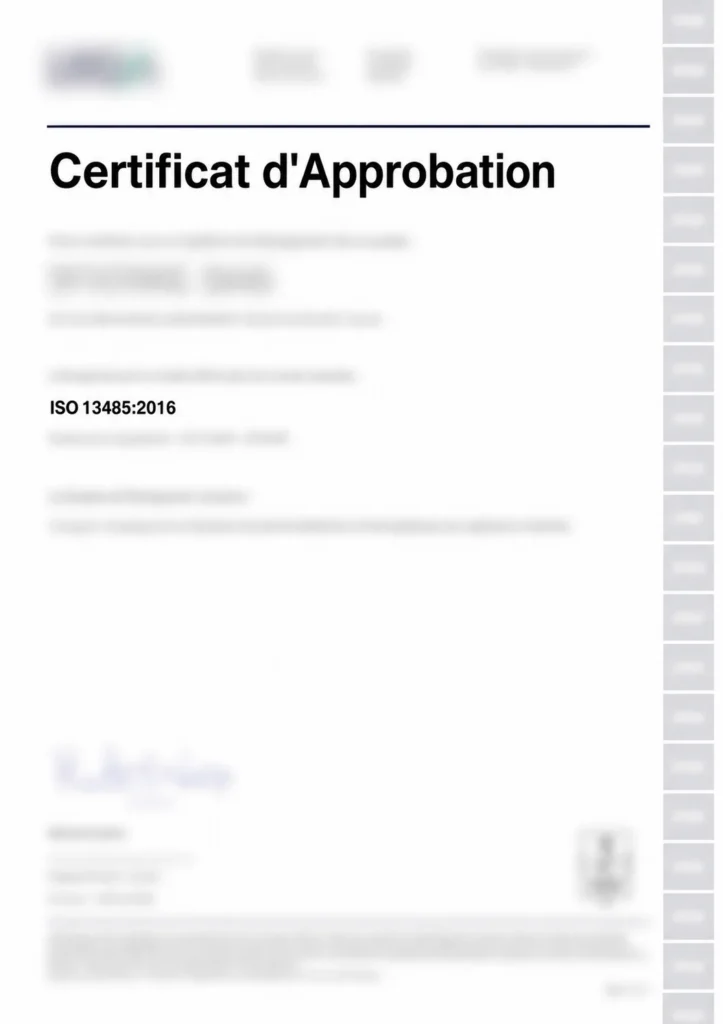 Certificat obtenu après préparation à l'audit de certification ISO